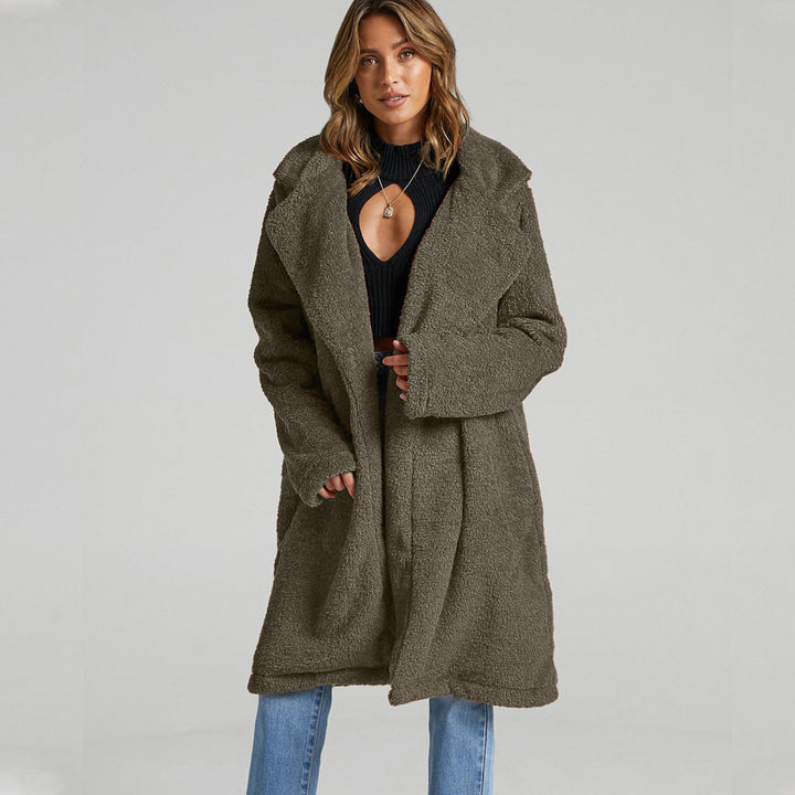 Damen Lange Fleecejacke Drune