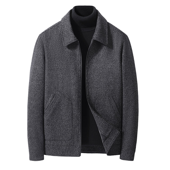 Herren Tweed-Blouson mit Hemdkragen, leicht wattierter Innenlage und aufgesetzten Taschen Drune