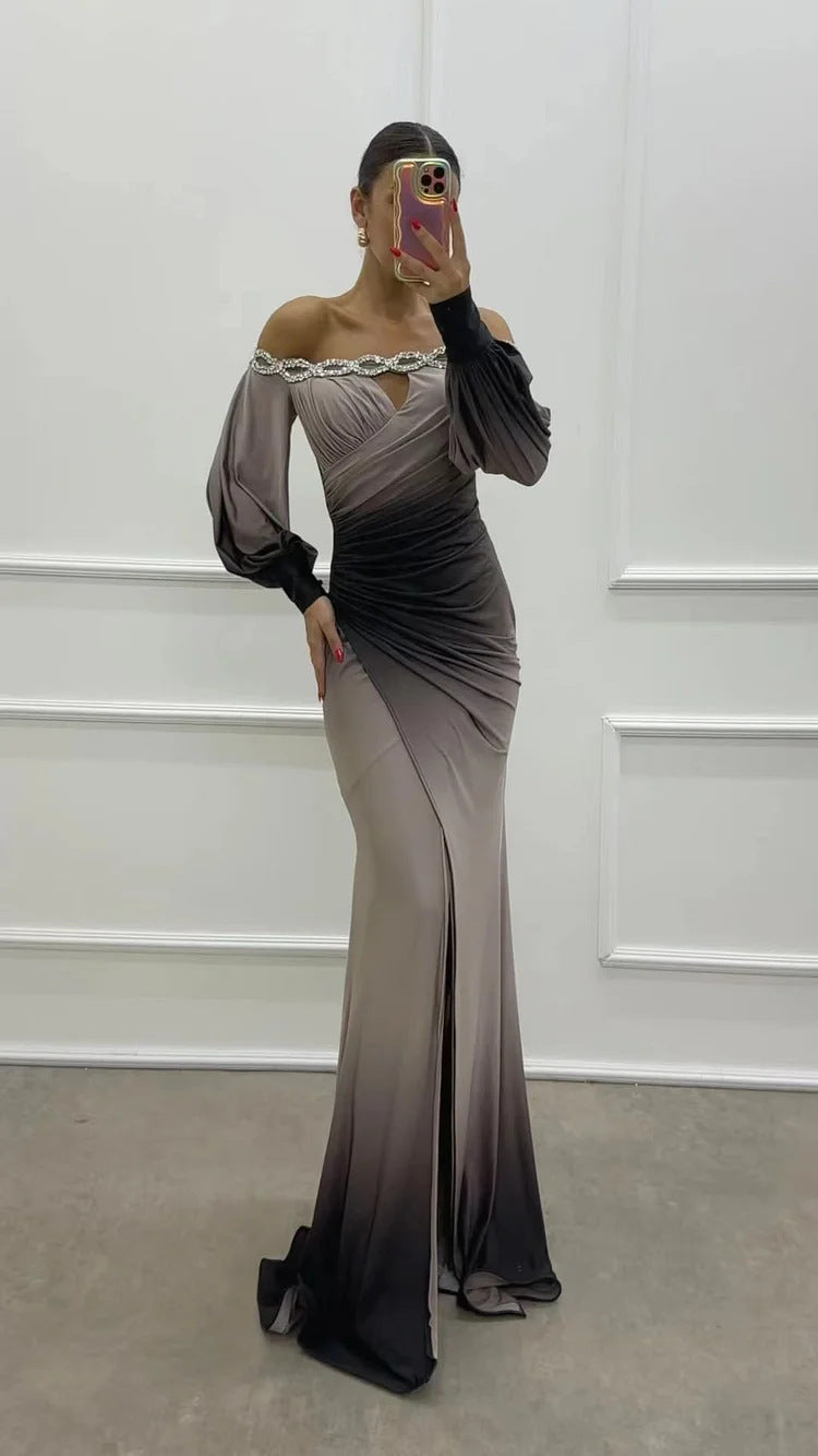 Drune | Partykleid mit Camisole und positioniertem Schlitz in großer A-Linie