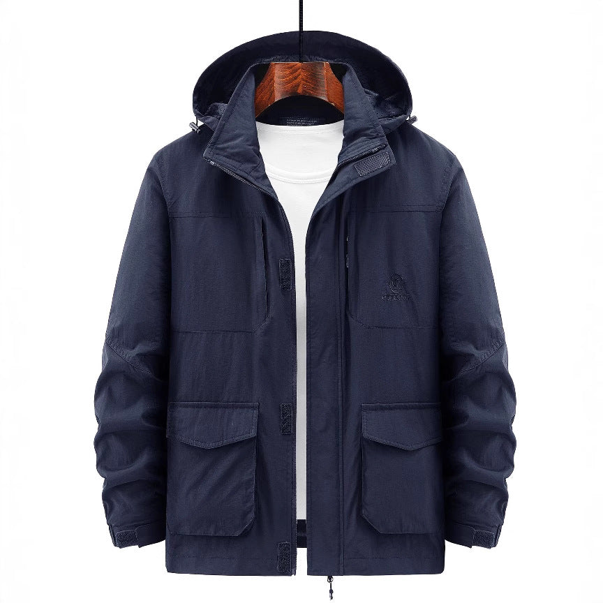 Herren Robuste Wetterjacke mit praktischen Taschen Drune
