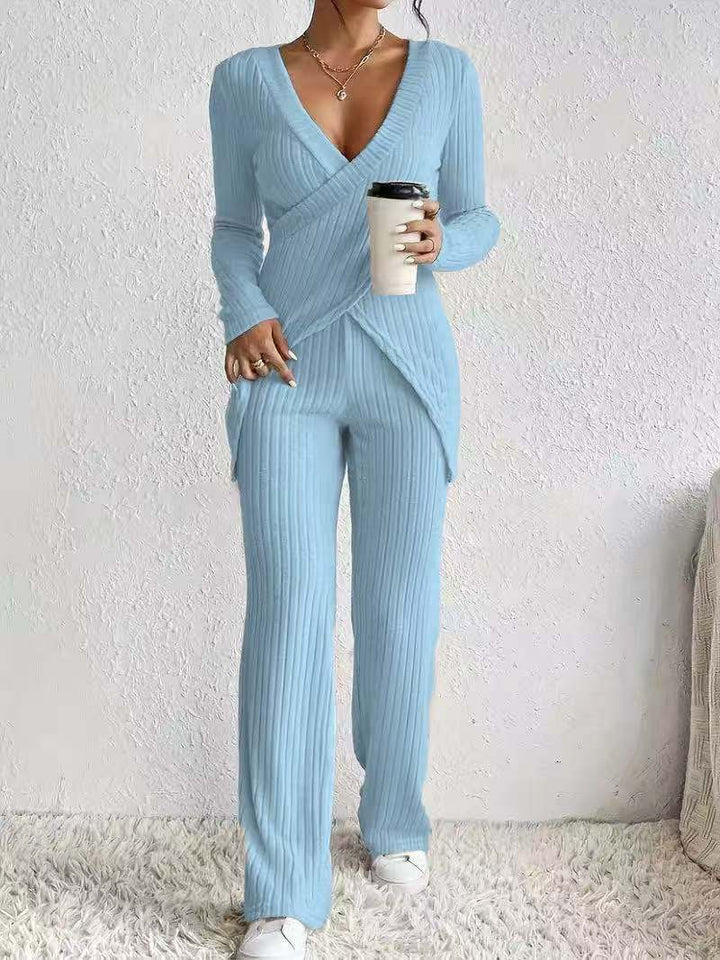 Damen zeitloses Strick-Loungeanzug Drune