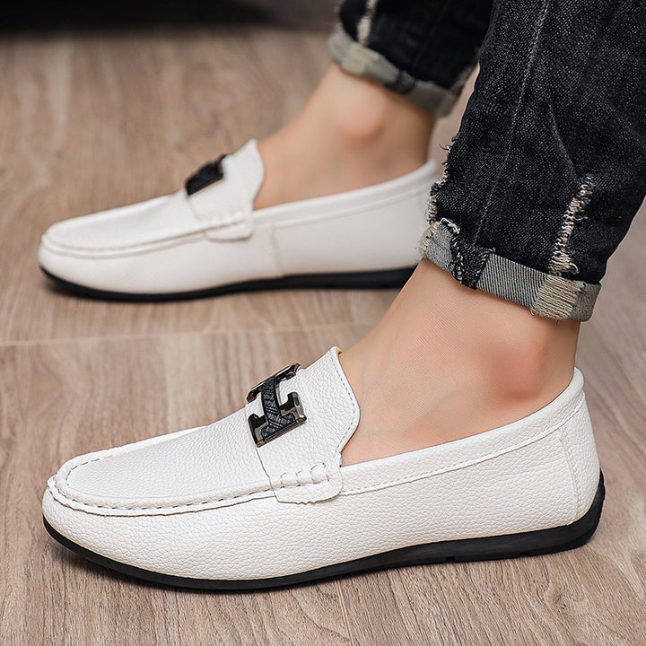 Herren Elegante Mokassins mit Metallverschluss