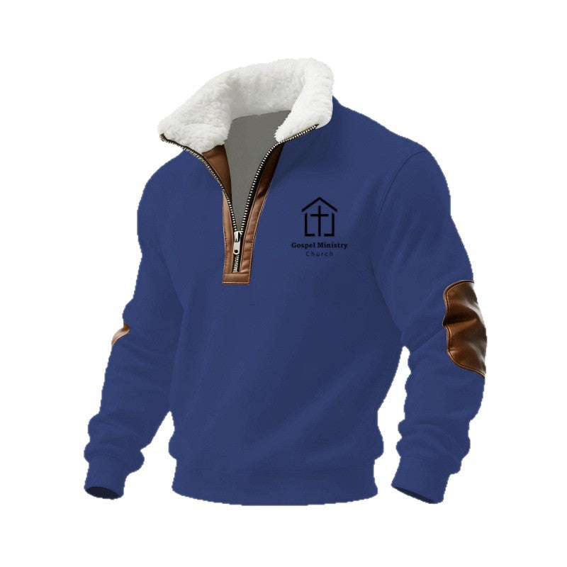 Herren Klassischer Kapuzenpullover mit Fleece-Detail Drune