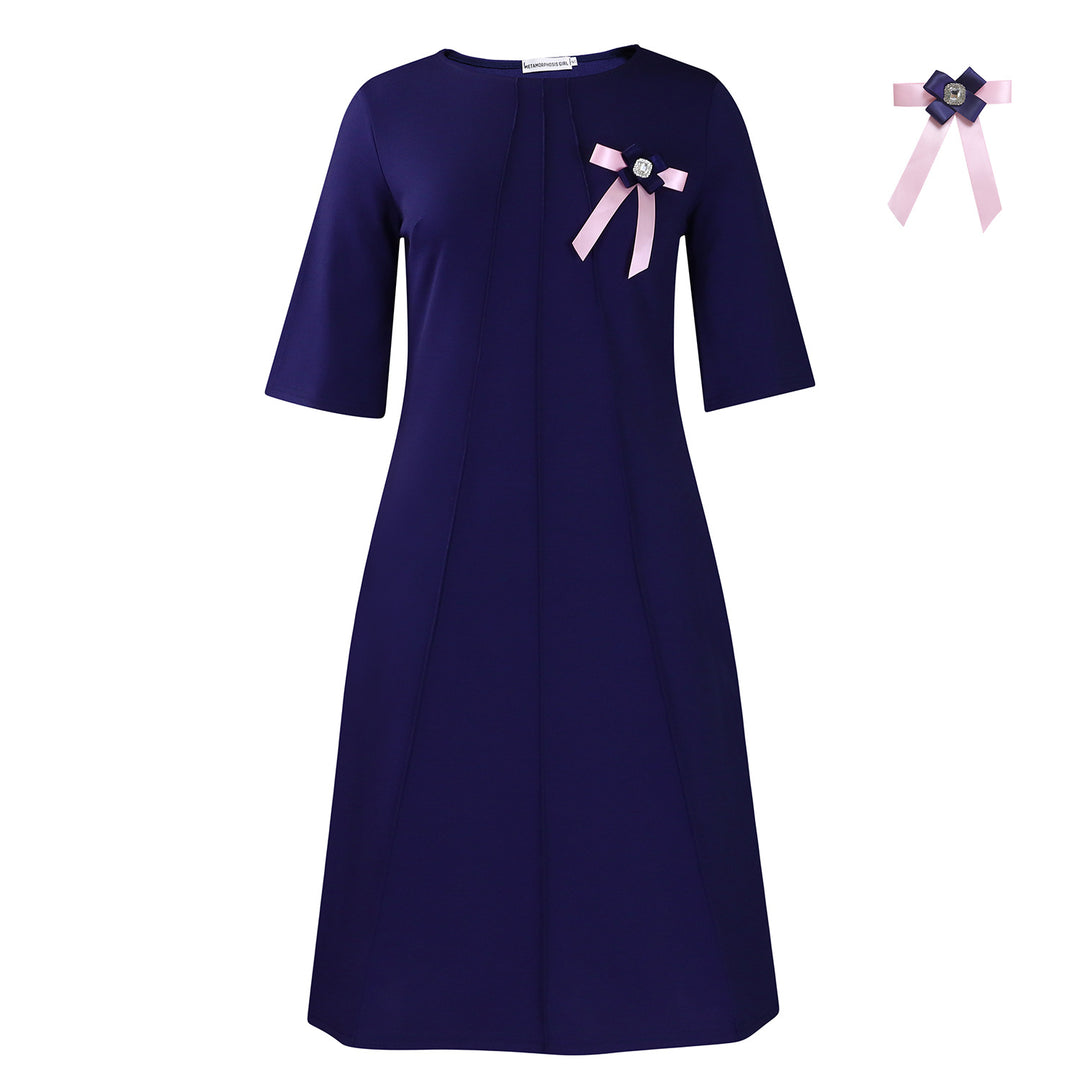 Damen Kleid mit edel verzierten Details Drune