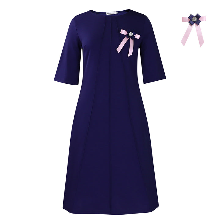 Damen Kleid mit edel verzierten Details Drune