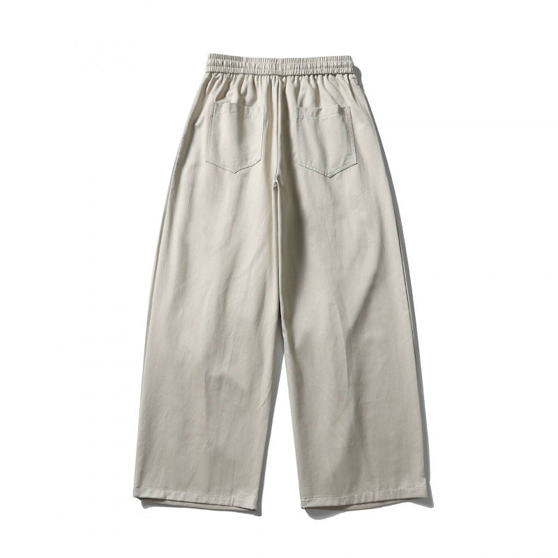[Unisex] Weite Leinenmix-Hose mit elastischem Bund und Tunnelzug Drune