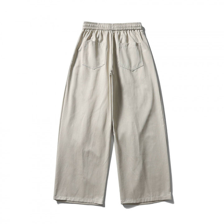 [Unisex] Weite Leinenmix-Hose mit elastischem Bund und Tunnelzug Drune