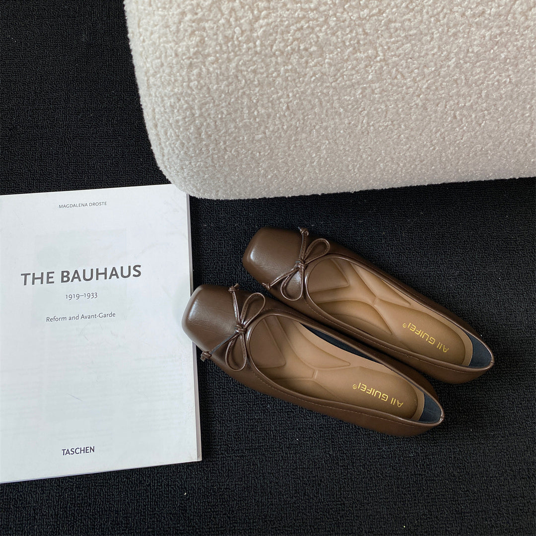 Damen Ballerina-Schuhe mit eleganter Schleifenverzierung und hochwertigem Material Drune