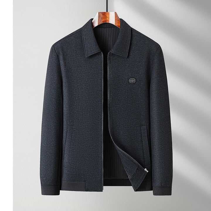 Herren moderne Übergangsjacke mit strukturiertem Material und praktischen Taschen Drune