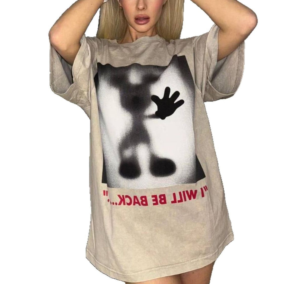 Damen Oversized Sweatshirt mit kreativem Grafischem Motiv Drune
