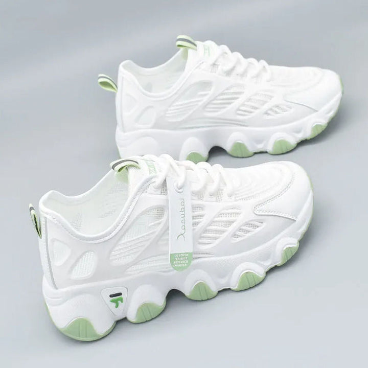 Damen Lauf-Sneaker mit atmungsaktiver Oberflächenstruktur und dämpfender Sohle Drune