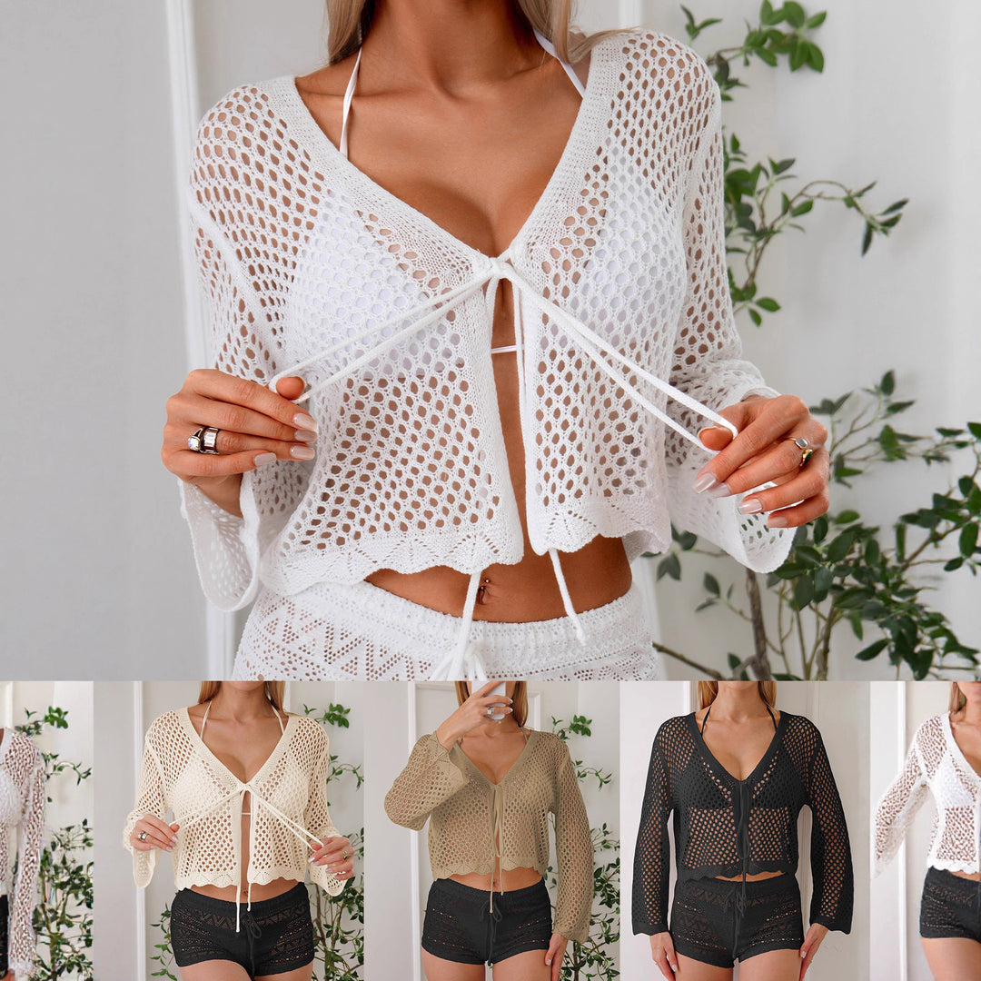 Damen luftige Strickbluse Drune
