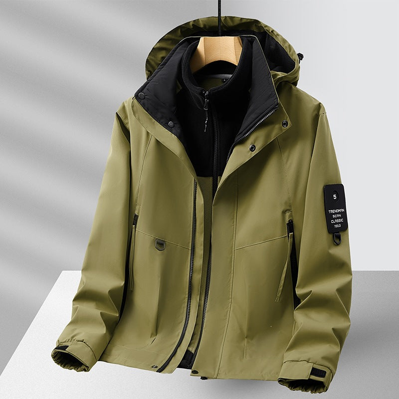 Unisex Fleecejacke mit hohem Kragen Drune