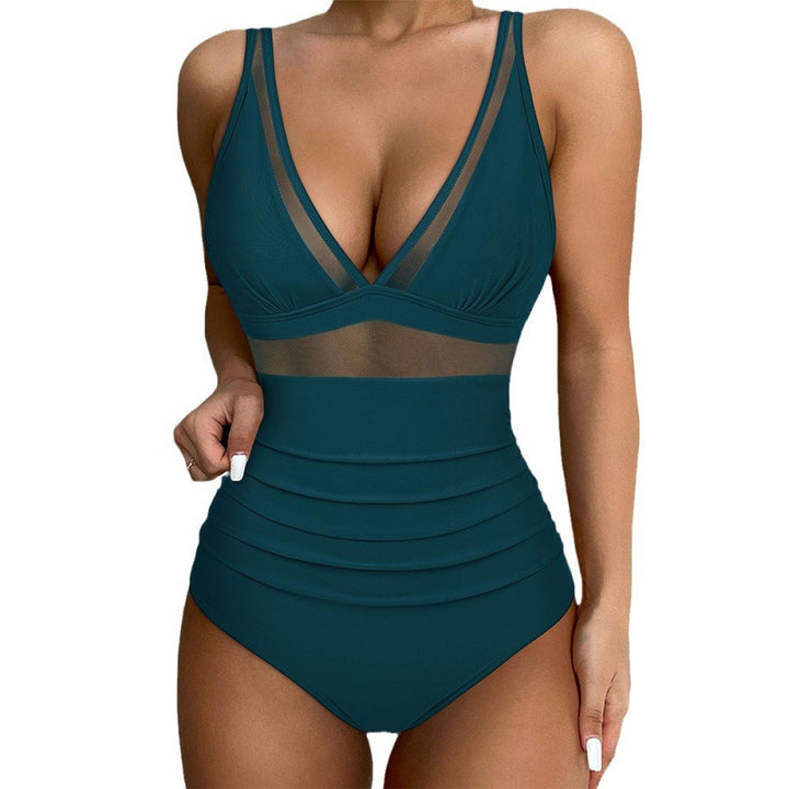 Damen Hochgeschnittener Badeanzug mit modischem Cut-Out Drune