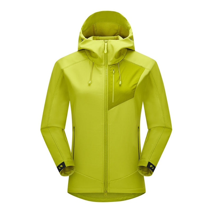 Herren Softshell-Trekkingjacke mit Kapuze atmungsaktiv winddicht dehnbar Drune