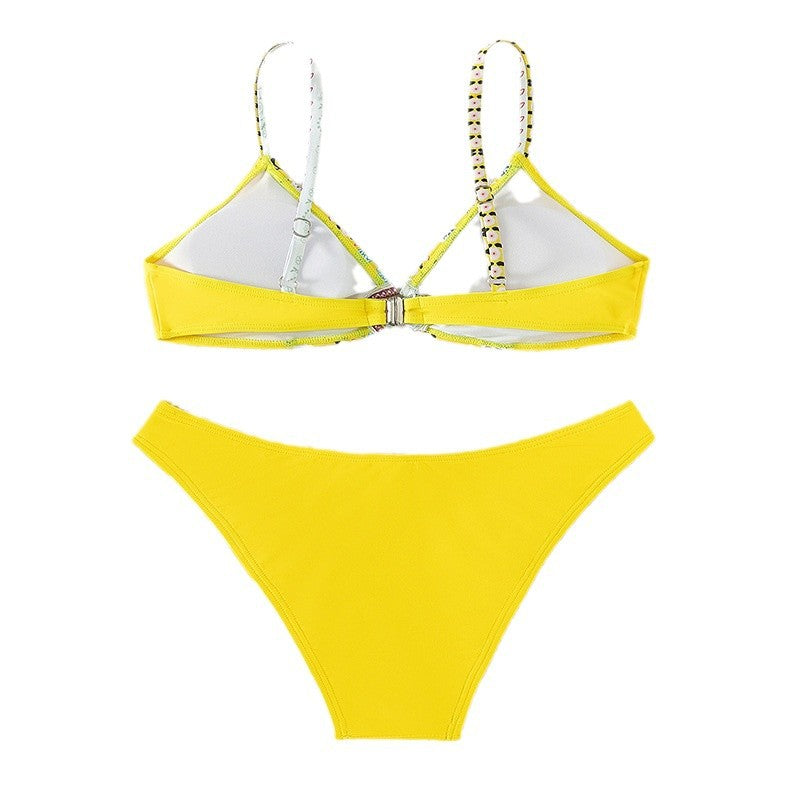 Damen Triangel-Bikini mit verspieltem floralem Design Drune