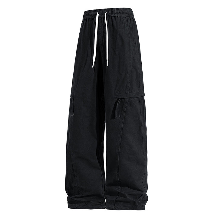 Herren Weite Cargo-Jogginghose im Baggy‑Schnitt mit Kordelbund & Mehrfachtaschen Drune