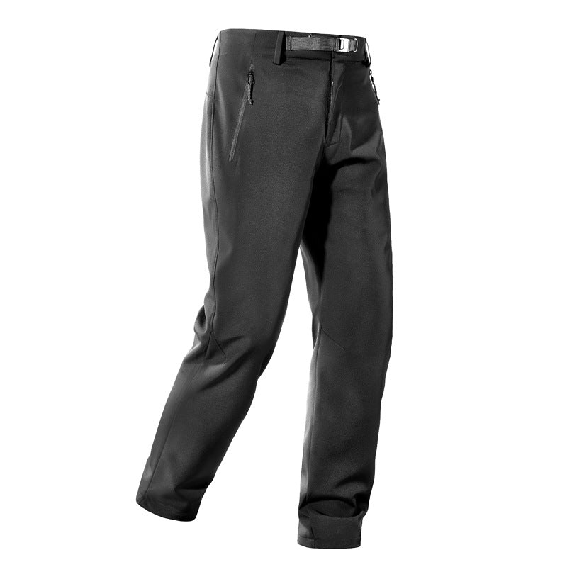 Herren Softshell-Outdoorhose mit engem Tapered‑Schnitt, integriertem Gürtel & Reißverschlusstaschen Drune