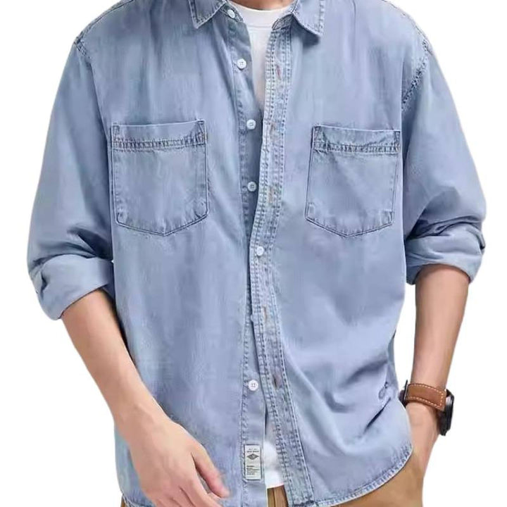 Herren Denim-Hemdjacke mit praktischen Brusttaschen Drune