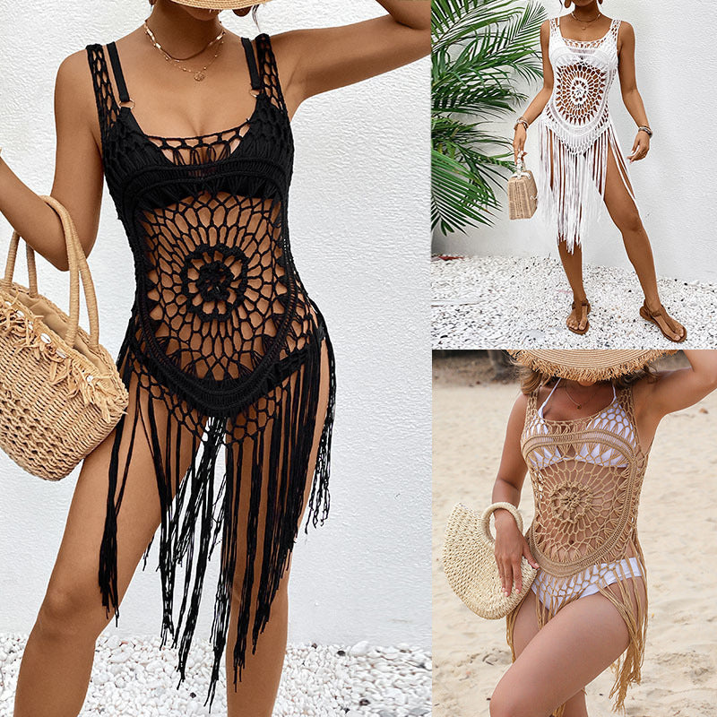 Damen Makramee Strandcover-up Drune