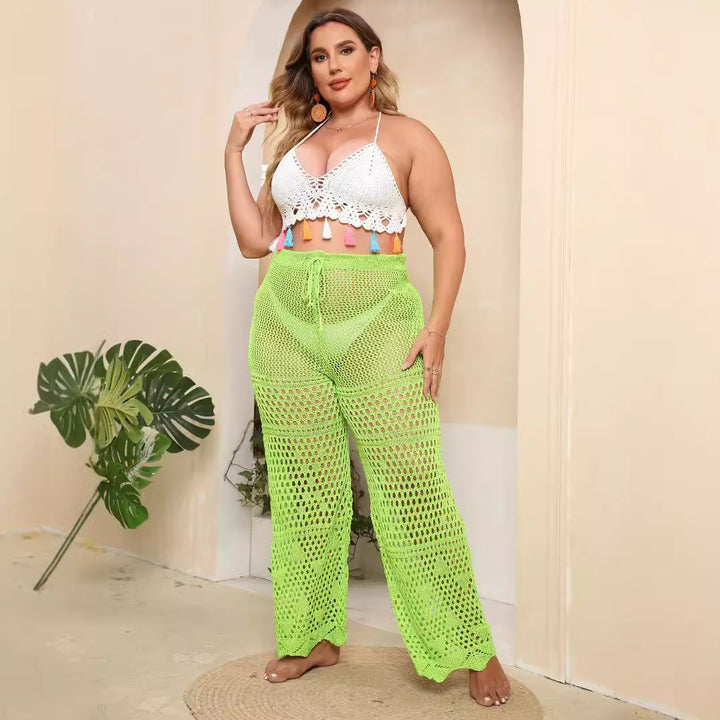 Damen Netzstruktur Strandhose Drune
