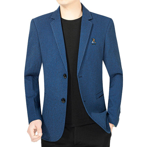 Herren Modernes Slim-Fit Sakko im Mikrostruktur-GewDrunee mit leichtem Halbfutter Drune