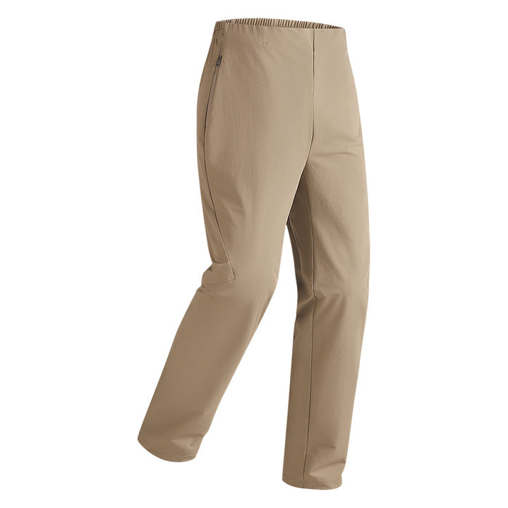 Damen Stretch-Outdoorhose mit elastischem Bund, Reißverschlusstaschen und geradem Schnitt Drune