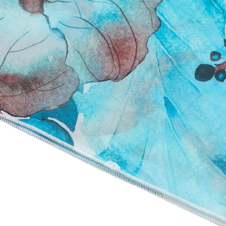 Damen transparenter Strandoberteil mit floralem Muster Drune