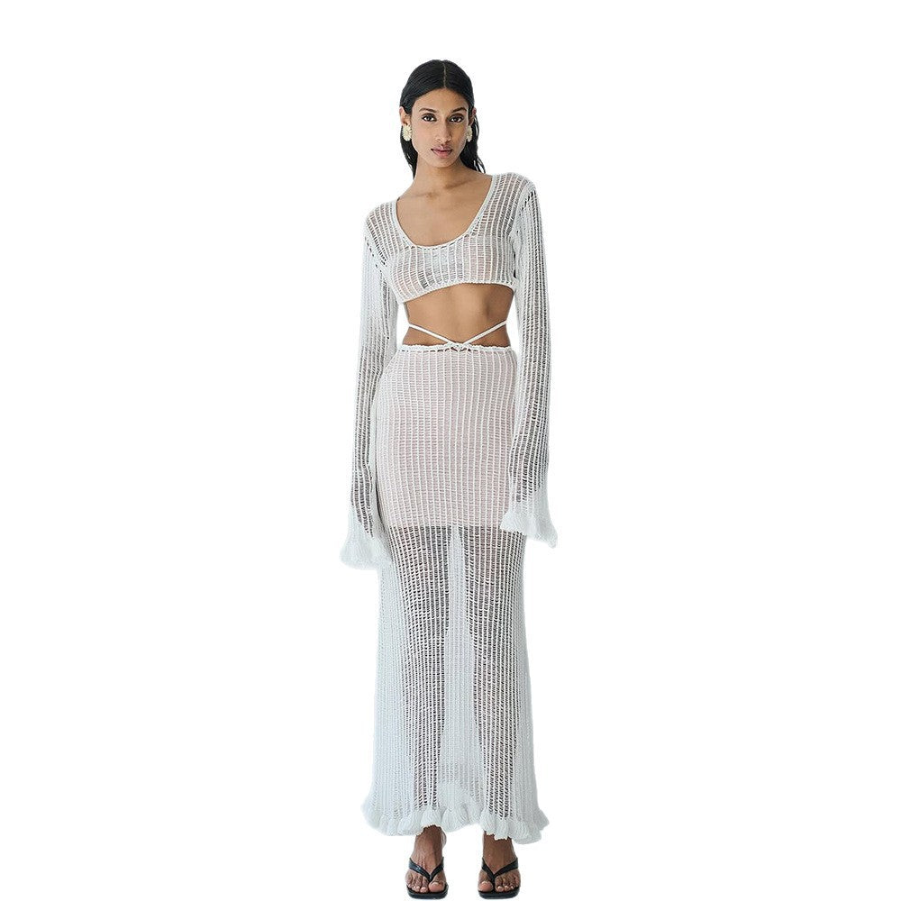 Damen elegantes und durchscheinendes Strandset Drune