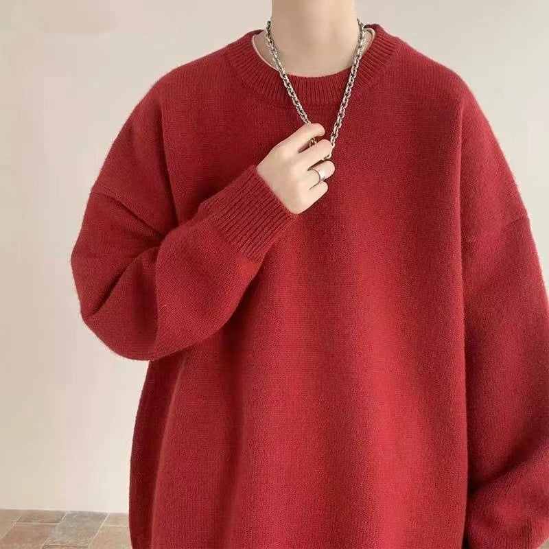 Unisex Oversized Kuschelpullover mit Rundhalsausschnitt Drune