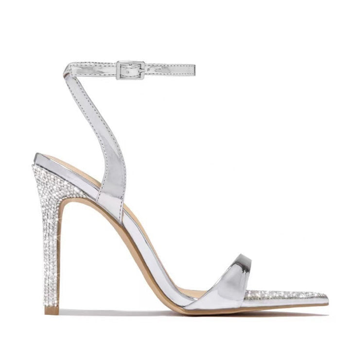 Damen High-Heels mit funkelndem Strassdesign und elegantem Riemen Drune