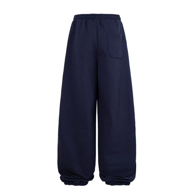 Damen Extraweite Palazzo-Sweathose mit hohem Komfortbund und Ballon-Saum Drune