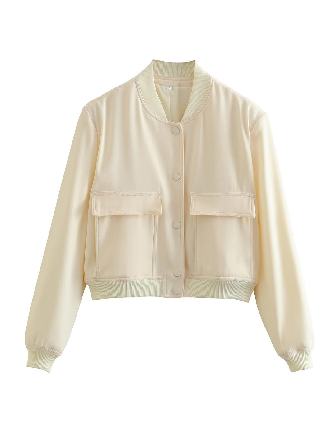 Damen Kurzblouson im Utility‑Stil mit Klappentaschen und Rippbündchen Drune
