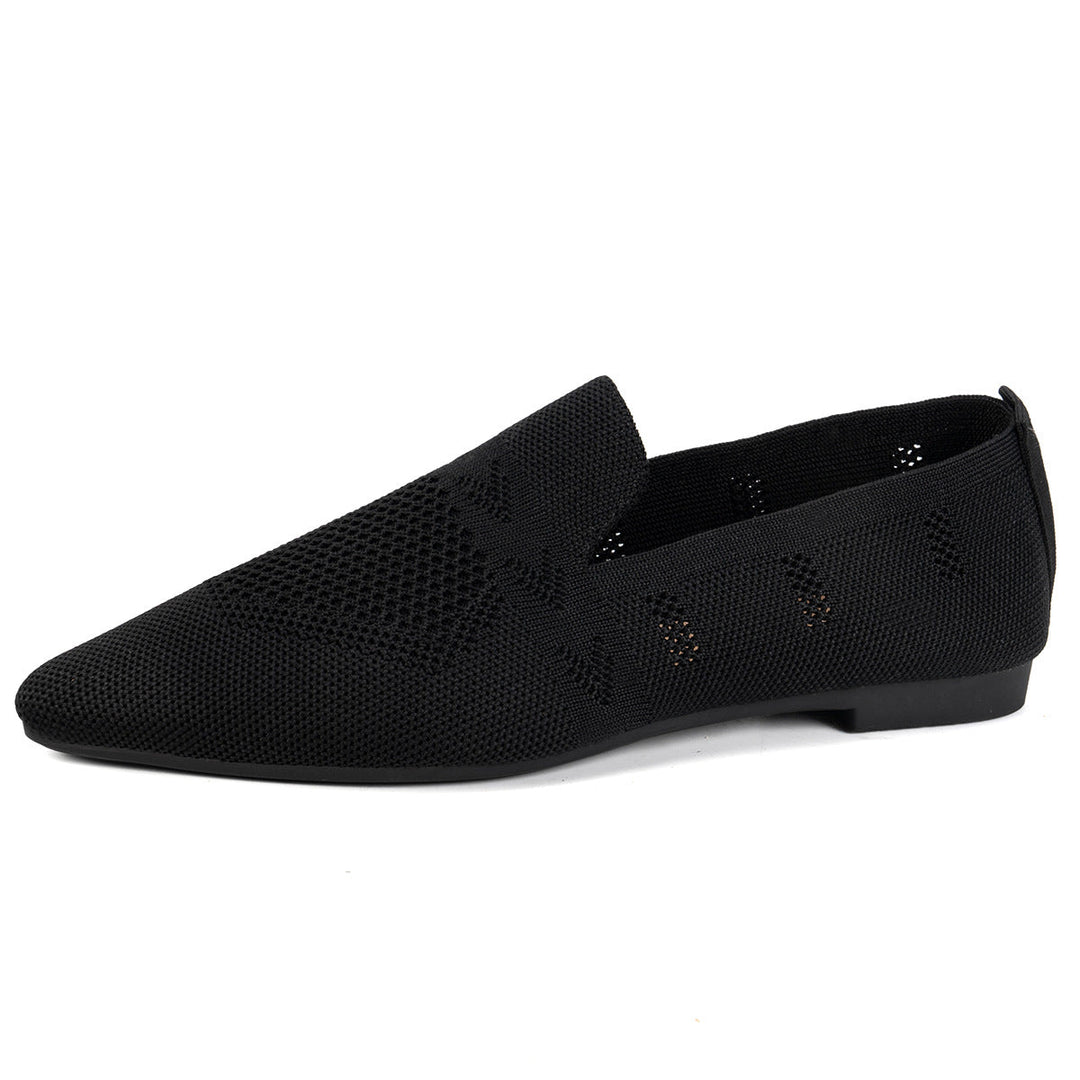 Damen Ballerinas mit kreativem Hahnentrittmuster und flexiblem Fußbett Drune
