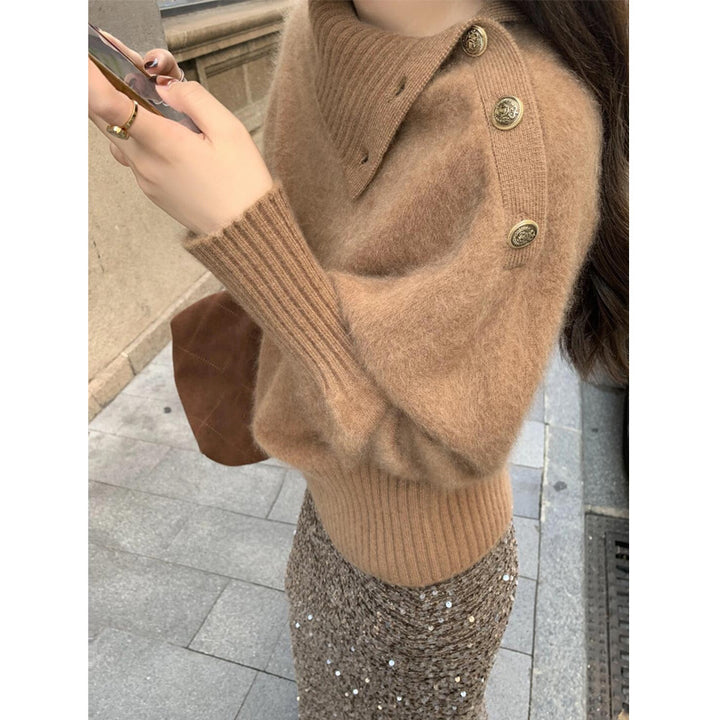 Damen Bequemer Rollkragenpullover aus weichem Strick Drune