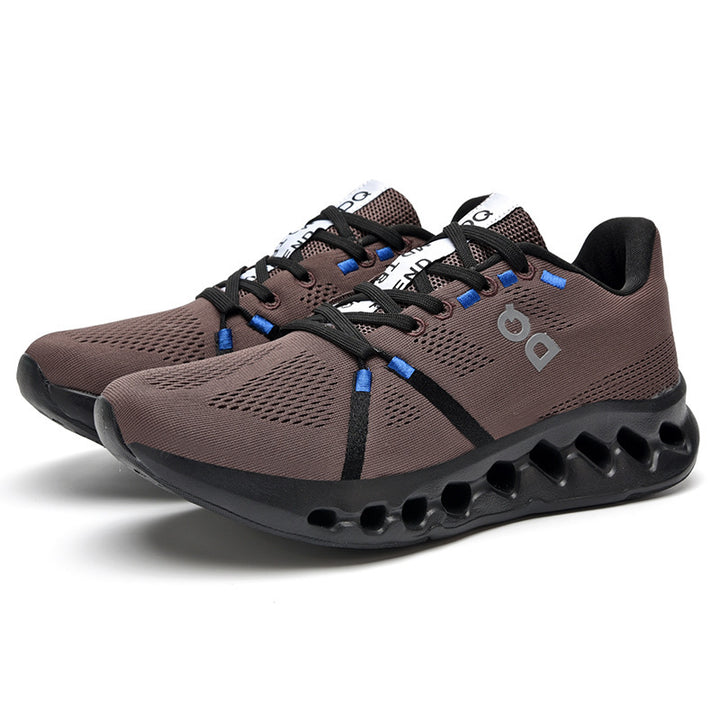 Damen Luftige Roadrunning-Sneaker mit gelochter Hohlkammer-Sohle und atmungsaktivem Strickoberteil Drune