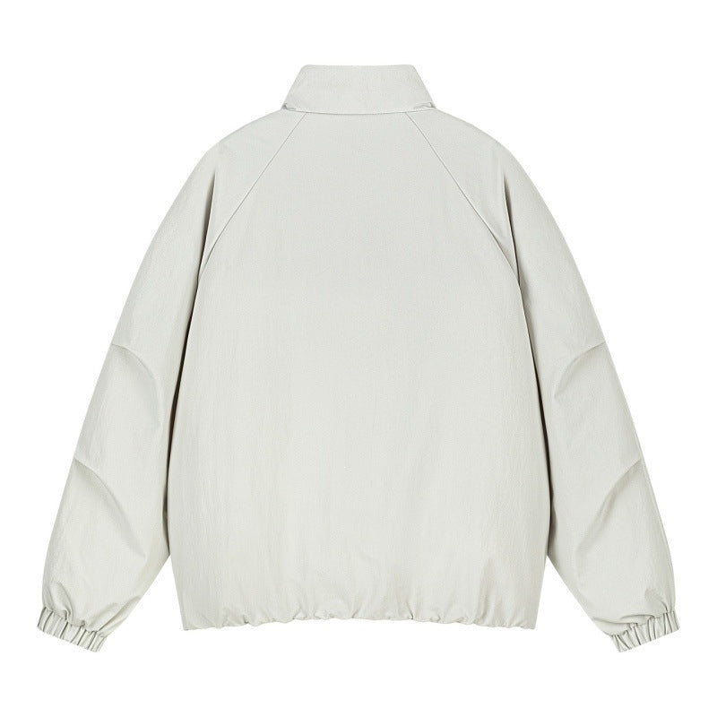 Herren Leichte Oversize Freizeitjacke mit Stehkragen, elastischem Saum und kontrastseiteneinsätzen Drune