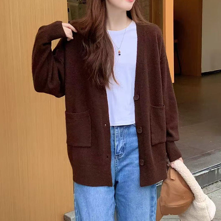 Damen Bequemer Oversized Cardigan Drune