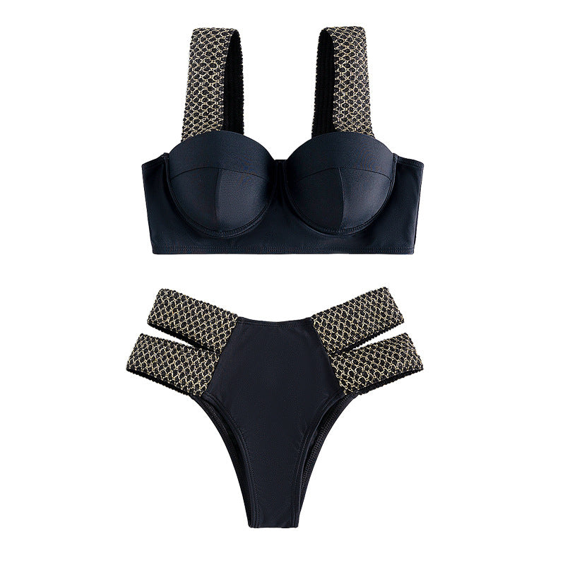 Damen Balconette-Bikini mit modischen Details Drune