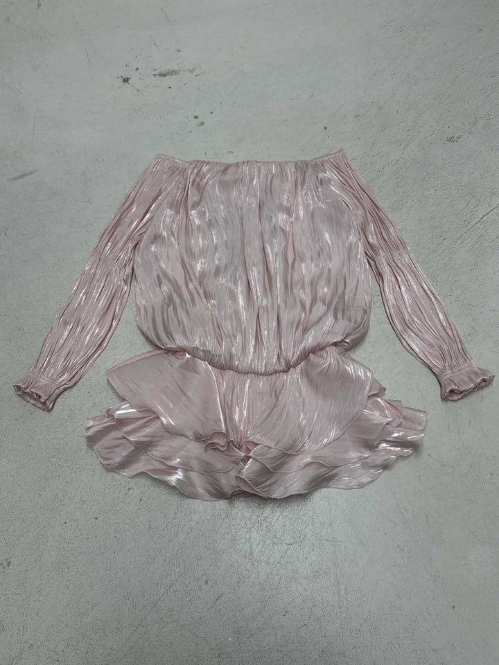 Damen luftiges Off-Shoulder Kleid mit Rüschenschnitt Drune