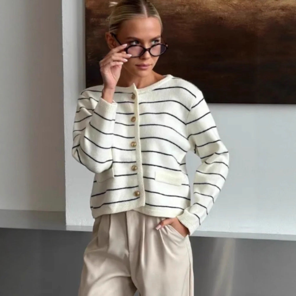 Damen Stylischer Strickblazer Drune