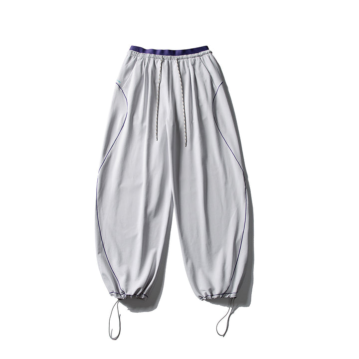 Unisex Weite Ballon-Jogginghose mit Kontrastpaspeln und verstellbaren Saumkordeln Drune