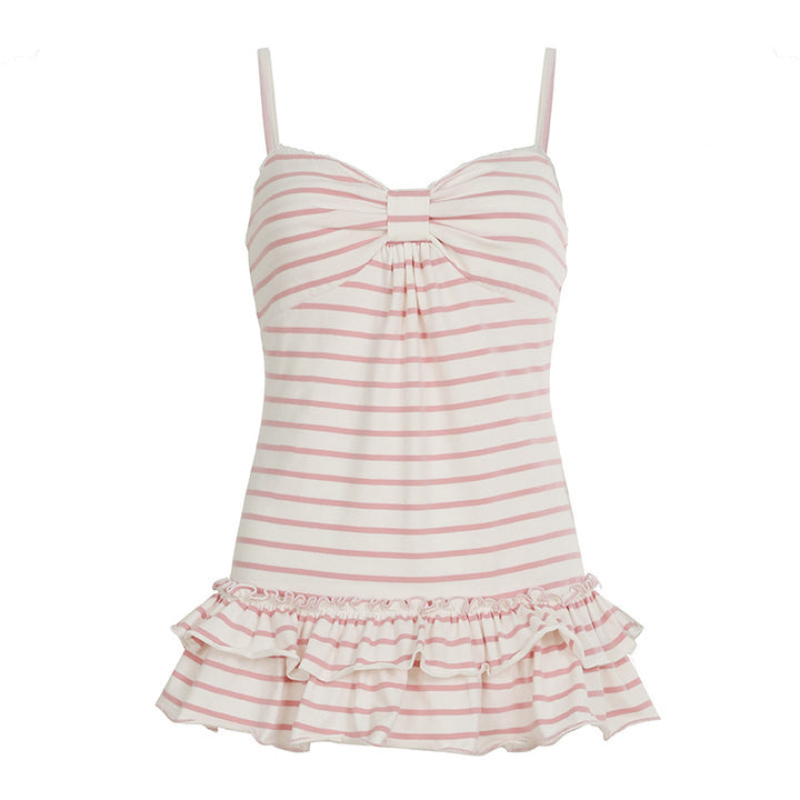 Damen Bikini-Oberteil mit Rüschensaum und raffiniertem Design Drune