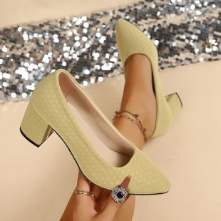 Damen Stilvolle Blockabsatz-Pumps Drune