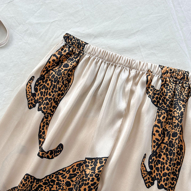 Damen Pyjama-Set mit modernem Leopardenmuster Drune