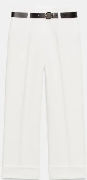 Damen Weite High‑Waist Palazzohose mit vertikalem Streifenmuster und elastischem Bund Drune