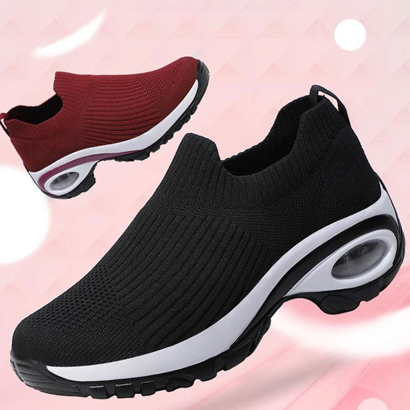 Damen Strick-Sockensneaker mit Luftpolster-Keilsohle Drune