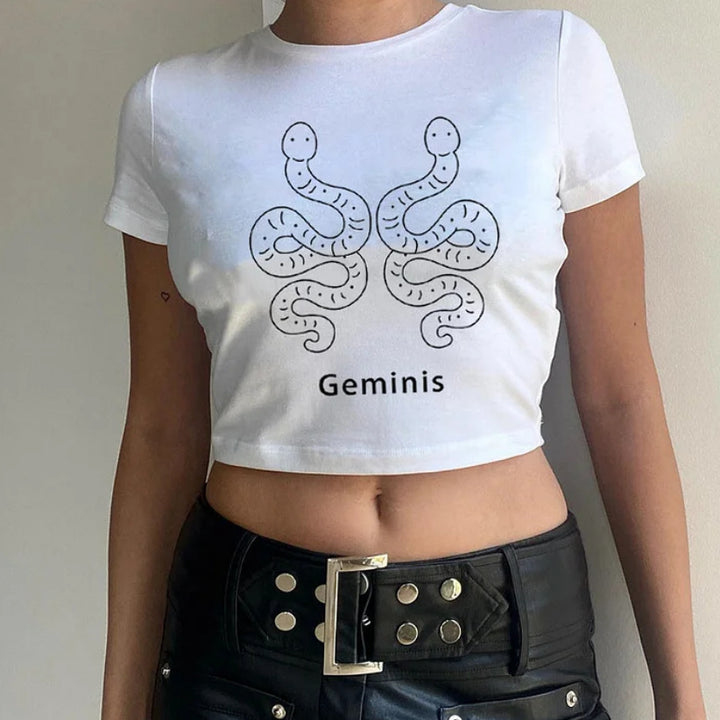 Damen T-Shirt mit kreativem Schlüsselherz-Motiv und modernem Print Drune