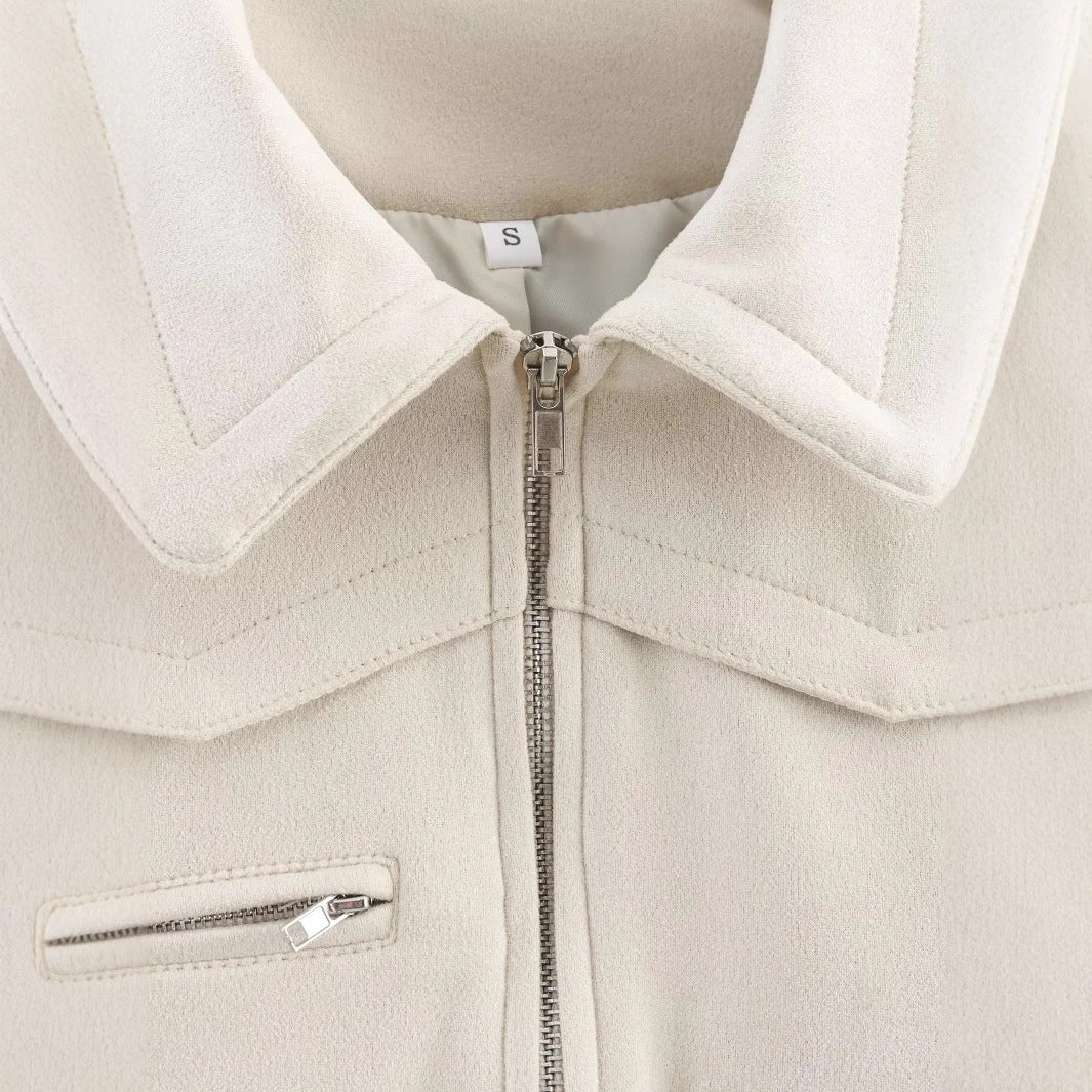 Damen nan cropped Fieldblouson mit Schulterklappen, großen Pattentaschen und mittiger Reißverschluss Drune