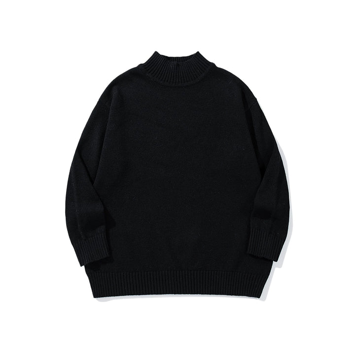 Unisex Oversize-Troyer-Pullover mit kurzem Stehkragen und breiten Rippenbündchen Drune